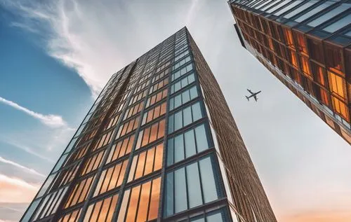 glass facade, air plan on the sky,skycraper,skyscraping,sky apartment,skyscraper,towergroup,skyscapers,escala,high-rise building,high rise building,the skyscraper,residential tower,storeys,high rise,l