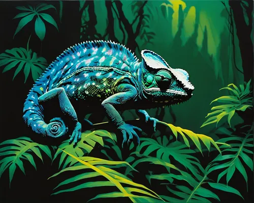 poison dart frog,iguana,malagasy taggecko,iguanidae,green iguana,panther chameleon,emerald lizard,iguanas,terrestrial vertebrate,meller's chameleon,iguania,terrestrial animal,pachycephalosaurus,endangered,ankylosaurus,ring-tailed iguana,chameleon,landmannahellir,saurian,cyclura nubila,Illustration,Abstract Fantasy,Abstract Fantasy 20