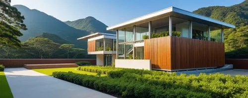 modern building office desinge,ตั้งอยู่ที่ฮองกง,เวลาเช้า,modern house,modern architecture,landscape designers sydney,landscape design sydney,corten steel,house in the mountains,luxury property,bohlin,