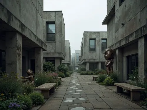 deakins,courtyards,safdie,greenaway,hepworth,greystone,courtyard,ponds,abnegation,amanresorts,chipperfield,sanatoriums,sackler,garden statues,blythswood,house with caryatids,roof garden,brutalist,zumthor,borgman