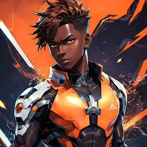 tracer,symetra,rein,nova,cyborg,cg artwork,neottia nidus-avis,phoenix,ranger,mohawk,orange,defense,morgan,fire background,safflower,would a background,lance,maria bayo,cayenne,vector,Illustration,Japanese style,Japanese Style 03