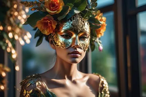 venetian mask,gold mask,golden mask,masquerade,golden wreath,the carnival of venice,headdress,headpiece,golden crown,headpieces,mascarade,masquerades,gold crown,gold filigree,oshun,masqueraders,masquerading,masques,headress,golden flowers,Photography,Artistic Photography,Artistic Photography 08