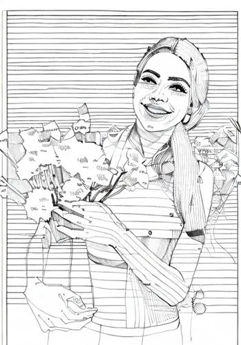 coloring page,coloring pages,coloring picture,woman holding pie,line drawing,woman eating apple,line-art,coloring pages kids,caricature,frame drawing,illustrator,salesgirl,camera illustration,batik de