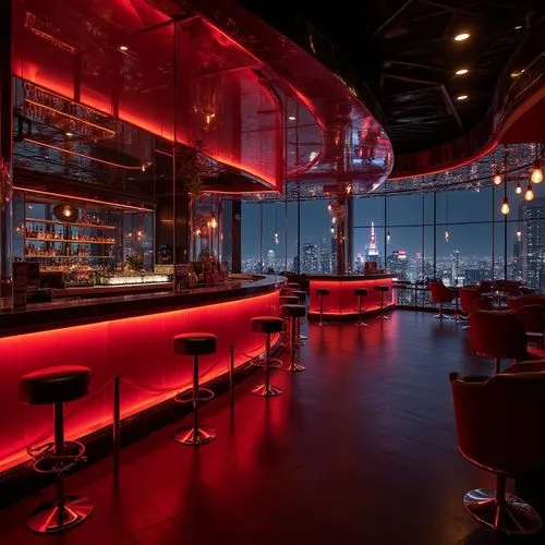 night view of red rose,nightclub,jalouse,skybar,piano bar,zouk,rain bar,liquor bar,gansevoort,andaz,nightspot,bar counter,wine bar,bar,clubside,lounges,baoli,brasserie,uqbar,drais,Photography,General,Realistic