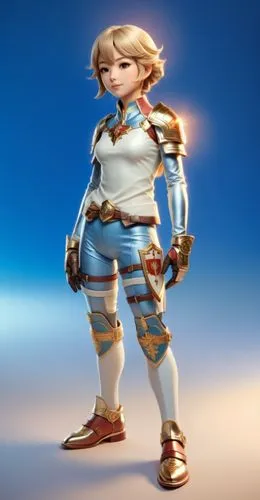 guardian ranger,paladin crusader that looks like she is standing in her armor,sophitia,chunli,tidus,bobinski,sheik,bobinska,Unique,3D,3D Character