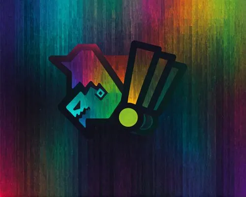 two beautiful women with long hair, one in black and white,rainbow pencil background,colorful foil background,rainbow background,lab mouse icon,edit icon,tiktok icon,Illustration,Realistic Fantasy,Rea