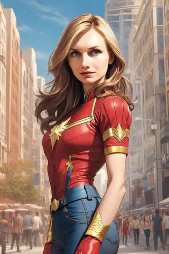 supergirl,captain marvel,super heroine,wonder woman city,wonderwoman,superheroine,Digital Art,Comic