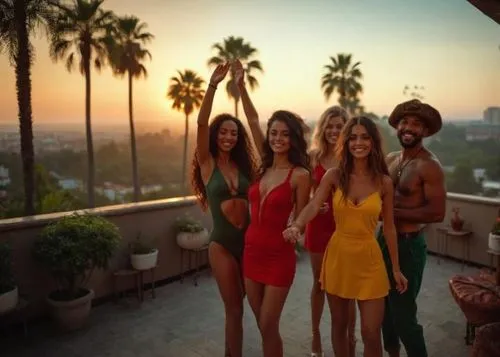 a few latin baddies and na friend chillin the a roof,muharem,tropico,videoclips