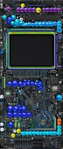 Computer, organization, architecture design, high-performance, motherboard, CPU, GPU, RAM, cooling system, fans, heat sink, circuit board, wires, metal casing, LED lights, futuristic, sci-fi, detailed