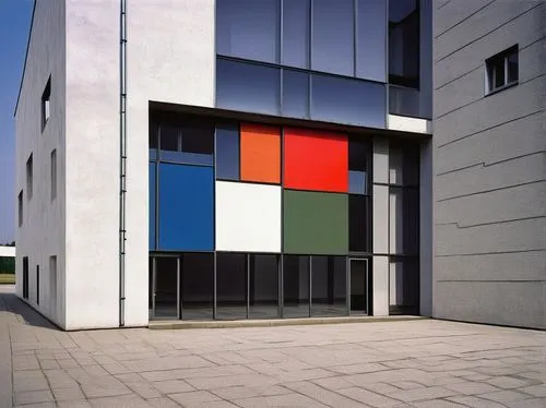 mondrian,mondriaan,savoye,konsthall,bauhaus,suprematist,hollein,kunstmuseum,rietveld,kitaj,kunstverein,glass facade,suprematism,facade panels,corbusier,tricolours,tricolors,colorful facade,tricolour,corbu,Photography,Documentary Photography,Documentary Photography 20