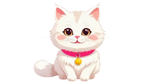 pink cat,doll cat,white cat,blossom kitten,kittenish,lumo,cat kawaii,cat vector,kitty,firecat,flower cat,cartoon cat,little cat,korin,light fur,luma,miao,lumen,snowbell,cute cat,Unique,Design,Sticker