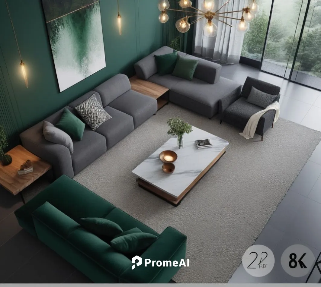 Sale the same but use 2 different colors dark gray and dark green at the same time,3d rendering,modern living room,apartment lounge,modern minimalist lounge,3d rendered,livingroom,living room,3d rende