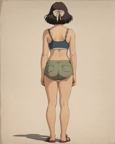 fundoshi,kawakami,summer clothing,hemline,beachwear,niijima,woman frog,hatsumomo,himawari,female body,yoshimi,the beach pearl,hemlines,uriankhai,rotoscope,bandeau,cel shading,loincloth,foujita,tatsuro,Illustration,Japanese style,Japanese Style 08