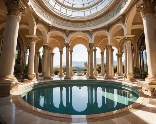 marble palace,pool house,water palace,ritzau,crillon,infinity swimming pool,palatial,orangerie,palladianism,hamam,reflecting pool,piscina,montecarlo,villa balbianello,swimming pool,luxury property,villa d'este,archly,thermes,floor fountain,Illustration,Children,Children 04