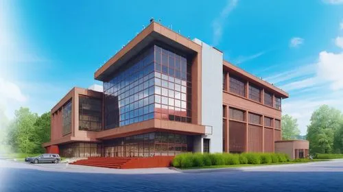 this is an artist's impression of the new cam building,office building,company building,metaldyne,aniplex,newbuilding,industrial building,Photography,General,Natural