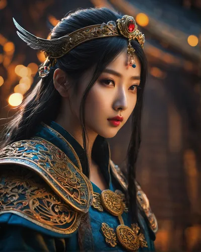 inner mongolian beauty,mulan,oriental princess,oriental girl,yi sun sin,asian costume,yunnan,asian woman,shuanghuan noble,female warrior,chinese art,japanese woman,taiwanese opera,oriental,hanbok,mystical portrait of a girl,korean culture,peking opera,dragon li,korean history,Photography,General,Fantasy