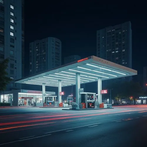 electric gas station,gas station,e-gas station,filling station,petrol pump,busstop,forecourt,autopolis,petroliferos,bus station,petrolium,bus stop,gas pump,unipetrol,petroplus,bus shelters,petronas,gas pumps,ortigas,city corner,Photography,General,Realistic