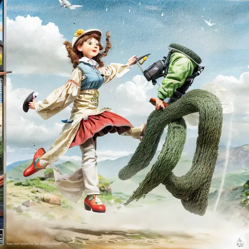 skylander giants,game illustration,wizard of oz,trumpet creepers,the pied piper of hamelin,baron munchausen,cd cover,game art,action-adventure game,heroic fantasy,image manipulation,fable,playmat,giant schirmling,puppeteer,wicked witch of the west,adventure game,3d fantasy,fantasy picture,digital compositing