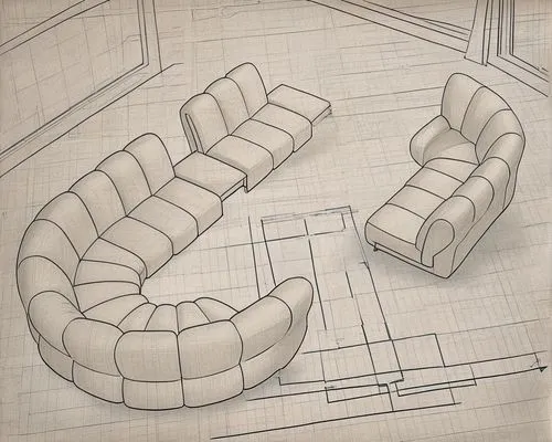 some sofas,there is a drawing of a sofa and chair in this living room,acconci,nurbs,sketchup,inflatable ring,hejduk,chair circle,Design Sketch,Design Sketch,Blueprint