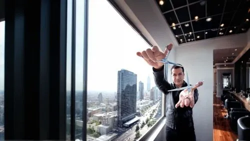 glass window in a tall building with a view of the city,vertigo,sathorn,zeqiri,window cleaner,window washer,mukesh ambani,high rise,skywalk,skydeck,rotana,chaebol,highrise,sky city tower view,skycity,