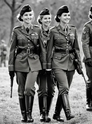 czechoslovaks,1940 women,soldaten,berets,servicewomen,panzergruppe,Photography,Black and white photography,Black and White Photography 04