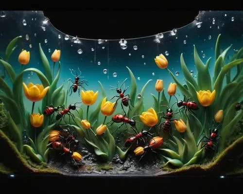 aquarium decor,aquatic plants,fireflies,underwater background,jewel bugs,aquatic plant,aquarium,flower water,freshwater aquarium,fish tank,flower painting,cartoon flowers,tulips,glass painting,stingless bees,beekeeper plant,flower art,jewel beetles,underwater landscape,aquarium inhabitants