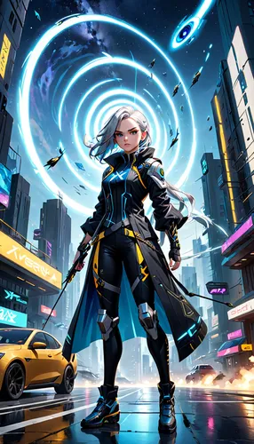 cyberpunk,cg artwork,sci fiction illustration,electro,heavy object,nova,cyber,game illustration,aqua,vocaloid,scifi,sigma,show off aurora,cybernetics,renegade,a200,spiral background,indigo,futuristic,nissan juke,Anime,Anime,General