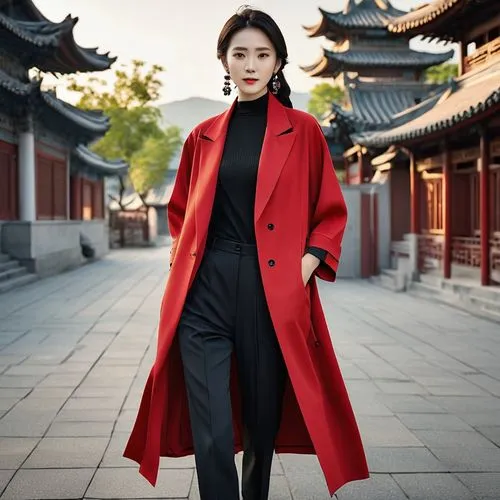 Design a new Chinese-style element-inspired coat for the summer of 2024, specifically tailored for stylish urban women. It should be suitable for daily errands, social gatherings, and commuting to and