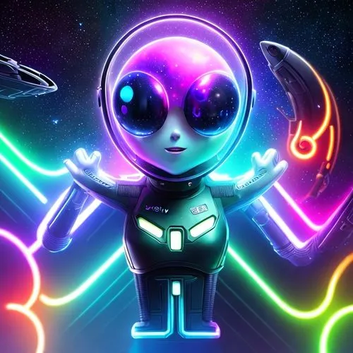 alien, cosmic, space, neon lights, cute, space suit,extraterrestrial,extraterrestrial life,spaceman,spacesuit,spacefill,lost in space,et,asterales,astral traveler,robot in space,ufos,space-suit,space 