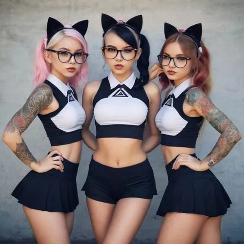 pussycats,pussycat,powerpuff,kittens,cyberangels,kittenish,catterns,geekcorps,cat ears,hellcats,bombshells,secretariats,kats,orbiters,sailors,nerdy,pin-up girls,velvelettes,pin up girls,retro pin up girls