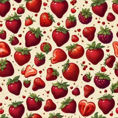 strawberry,strawberries,fruit pattern,strawbs,salad of strawberries,strawberry jam,Illustration,Abstract Fantasy,Abstract Fantasy 11