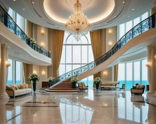 largest hotel in dubai,rotana,lobby,hotel lobby,luxury hotel,foyer,baladiyat,luxury home interior,habtoor,intercontinental,jumeirah beach hotel,hotel hall,burj al arab,emirates palace hotel,saadiyat,westin,jumeirah,entrance hall,starwood,concierge,Illustration,Realistic Fantasy,Realistic Fantasy 19