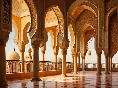 the hassan ii mosque,king abdullah i mosque,hassan 2 mosque,sultan qaboos grand mosque,al nahyan grand mosque,mihrab,alcazar of seville,shahi mosque,islamic architectural,alabaster mosque,mosques,zayed mosque,sheihk zayed mosque,mosque hassan,meknes,grand mosque,alhambra,persian architecture,quasr al-kharana,umayyad palace,Art,Classical Oil Painting,Classical Oil Painting 40