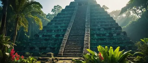 tikal,pakal,step pyramid,calakmul,eastern pyramid,mayan,tecun,tempel,stone pyramid,mypyramid,pyramid,bipyramid,kharut pyramid,beomeosa temple,yavin,taman ayun temple,palenque,kukulkan,yaxchilan,nezahualcoyotl,Conceptual Art,Daily,Daily 12