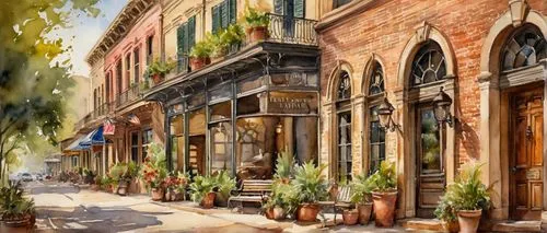 watercolor shops,italian painter,venetian,murano,venezia,watercolor cafe,world digital painting,cortona,cannaregio,veneziani,venice,brownstones,venedig,tuscan,verona,taormina,french quarters,napoli,sicilian,bologna,Illustration,Paper based,Paper Based 24