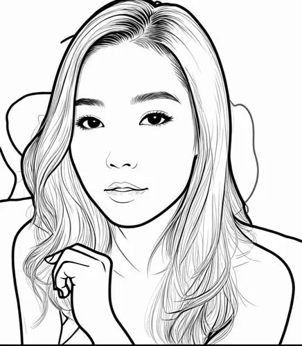 ailee,angel line art,uncolored,rotoscoped,eyes line art,美郡,Design Sketch,Design Sketch,Rough Outline