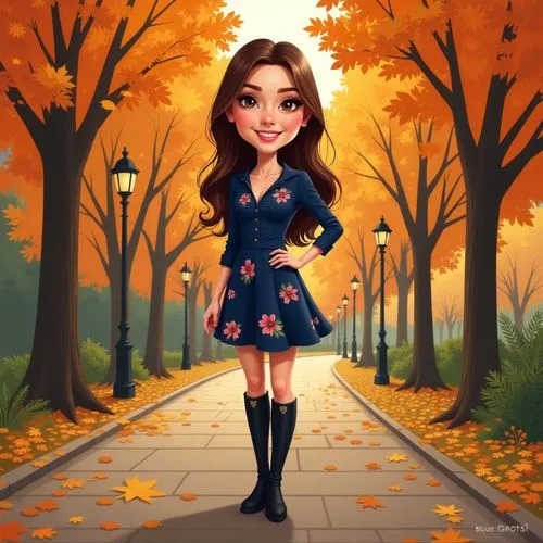 autumn background,autumn theme,autumn cupcake,dressup,cute cartoon character,autumn icon