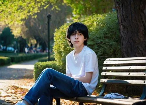 shouta,man on a bench,park bench,child in park,park akanda,in the park,asian semi-longhair,takato cherry blossoms,young model istanbul,taichi,bench,park,autumn park,ren,jin deui,outdoor bench,anime boy,sits on away,test,submarine,Art,Classical Oil Painting,Classical Oil Painting 16