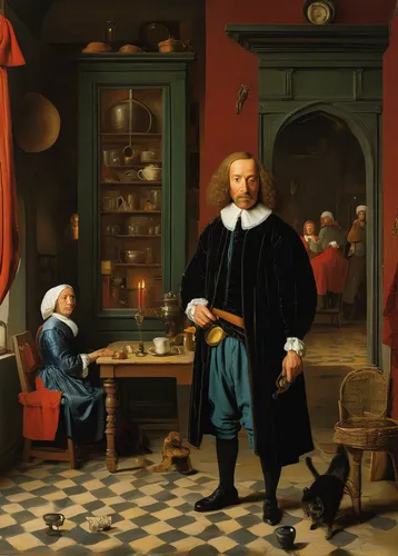 academic dress,house hevelius,drentse patrijshond,groseillier,lachender hans,prins christianssund,meticulous painting,the local administration of mastery,sebastian pether,flemish,tudor,rosmarinus,magistrate,candlemaker,st jacobus,theoretician physician,karrenwiel,leonardo devinci,westphalia,vanellus miles,Art,Classical Oil Painting,Classical Oil Painting 41