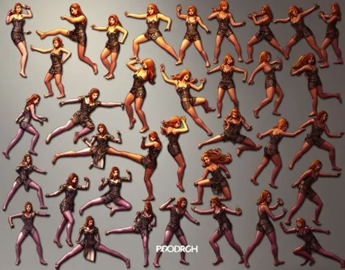 pilobolus,figure group,figurines,play figures,paper dolls,fighting poses,Photography,General,Realistic