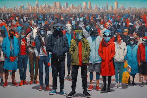 seven citizens of the country,group of people,collective,populations,migration,audience,contemporary witnesses,flock,afar tribe,sadhus,migratory,the people in the sea,city youth,villagers,migrants,pied piper,peoples,pere davids deer,crowd of people,migrate,Illustration,Realistic Fantasy,Realistic Fantasy 24