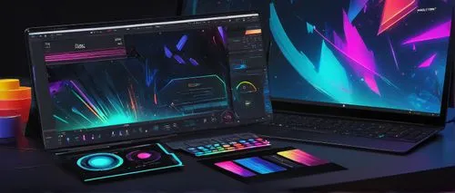 desktop computer,80's design,lures and buy new desktop,computer art,blackmagic design,computer workstation,computer graphics,graphics tablet,illustrator,colors background,cinema 4d,techno color,blur office background,color picker,gradient effect,music workstation,pc laptop,vector design,color lead,adobe,Conceptual Art,Fantasy,Fantasy 20