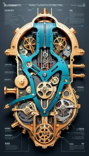 helicarrier,steampunk gears,astrolabes,clockworks,alethiometer,blueprint,Unique,Design,Infographics