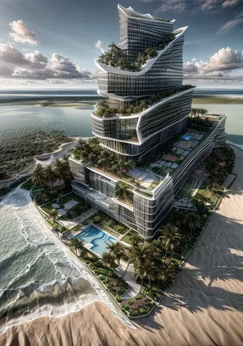 jumeirah beach hotel,largest hotel in dubai,hotel barcelona city and coast,futuristic architecture,jumeirah,mamaia,tallest hotel dubai,cube stilt houses,artificial island,eco hotel,seaside resort,abu dhabi,dhabi,jumeirah beach,abu-dhabi,artificial islands,3d rendering,skyscapers,dunes house,coastal protection