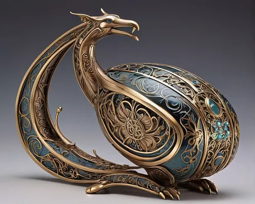 an ornamental bird,cavalry trumpet,dragon design,ornamental bird,equestrian helmet,wyrm,the zodiac sign pisces,constellation swan,dragon,chinese dragon,circular ornament,ornate pocket watch,asian teapot,painted dragon,art nouveau design,zodiac sign libra,the zodiac sign taurus,breastplate,art nouveau,dragon li,Illustration,Retro,Retro 08