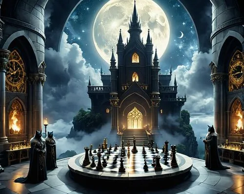 chess game,chess pieces,play chess,vertical chess,chess player,gothic style,Conceptual Art,Fantasy,Fantasy 29