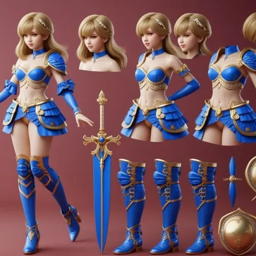 product design，Packaging Design,some very pretty dolls with swords and armor,sophitia,yuanji,celicas,doll figures,soulcalibur,valkyries,Photography,General,Realistic