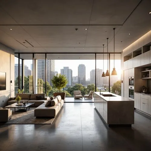 penthouses,modern living room,interior modern design,modern kitchen interior,modern decor,luxury home interior,contemporary decor,living room,livingroom,apartment lounge,sky apartment,minotti,modern room,modern kitchen,loft,modern minimalist lounge,3d rendering,home interior,lofts,concrete ceiling