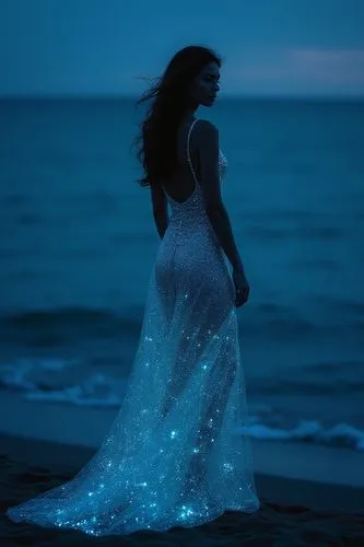 bioluminescent,bioluminescence,fathom,mermaid silhouette,sirene,blue enchantress