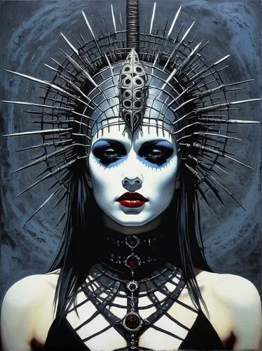 Xenobit GOD by CLIVE BARKER.
Inspired by HELLRAISER.,gothic portrait,priestess,seven sorrows,gothic woman,goth woman,voodoo woman,biomechanical,shiva,gothic fashion,dark angel,gothic,goth,gothic style